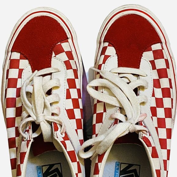 Vans Ultra Cush Racing Red Checkerboard Skate Shoes Unisex Men’s 8/Women’s 9.5 - Picture 4 of 8